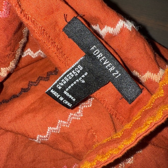 Forever 21 Orange Crop Tank Top with Embellished Peplum - Picture 3 of 3